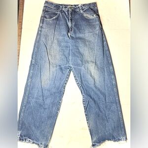 Vintage Y2K Southpole Baggy 9.5" Wide Leg Jeans Men's 38 Distressed Denim 90s‎